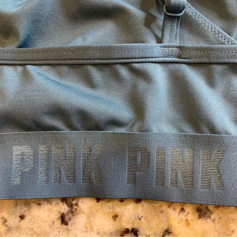 PINK Victoria’s Secret Sport Lightly Lined Sports Bra Blue Size Medium - Picture 5 of 9